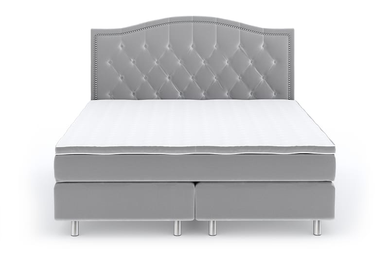 SINNEBO Velvet Sänkypaketti 180x200 - Ljusgrå - Möbler - Sovrum - Sängar - Komplett Sängpaket