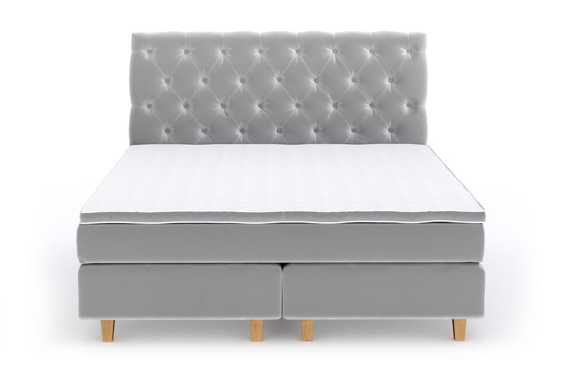 SINNEBO Velvet Sänkypaketti 180x200 - Ljusgrå - Möbler - Sovrum - Sängar - Komplett Sängpaket
