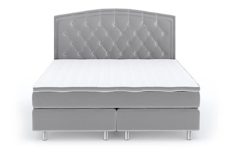 SINNEBO Velvet Sänkypaketti 180x200 - Ljusgrå - Möbler - Sovrum - Sängar - Komplett Sängpaket