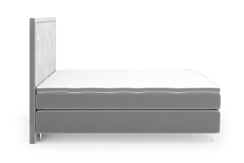 SINNEBO Velvet Sänkypaketti 180x200 - Ljusgrå - Komplett Sängpaket - Kontinentalsängar