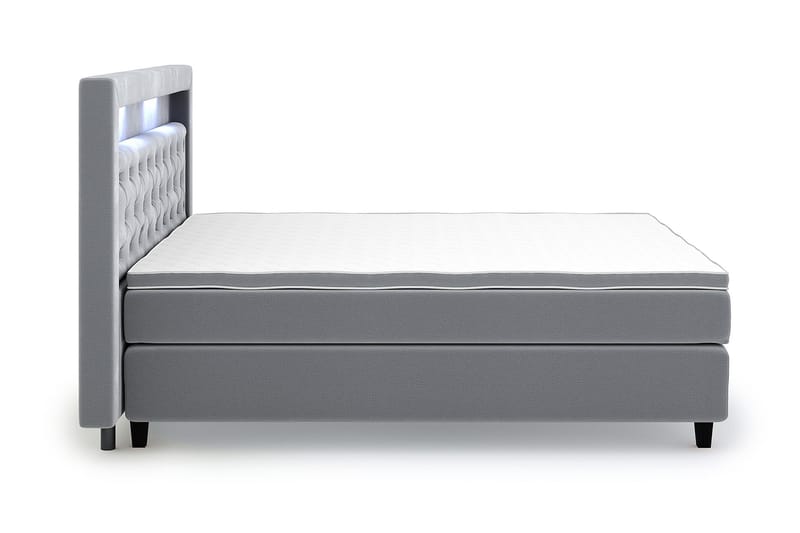 SINNEBO Velvet Sänkypaketti 210x210 - Ljusgrå - Möbler - Sovrum - Sängar - Komplett Sängpaket