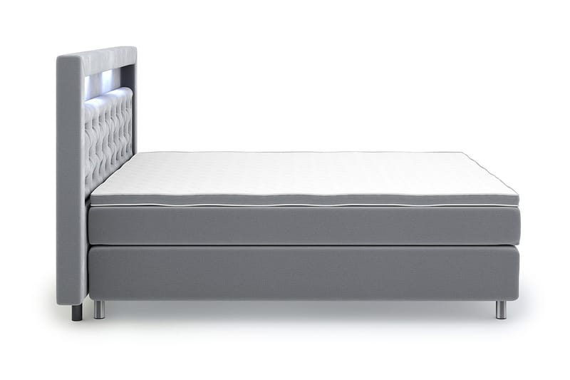 SINNEBO Velvet Sänkypaketti 210x210 - Ljusgrå - Möbler - Sovrum - Sängar - Komplett Sängpaket