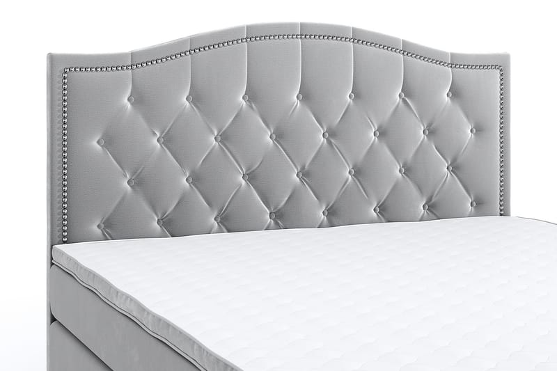 SINNEBO Velvet Sänkypaketti 210x210 - Ljusgrå - Möbler - Sovrum - Sängar - Komplett Sängpaket