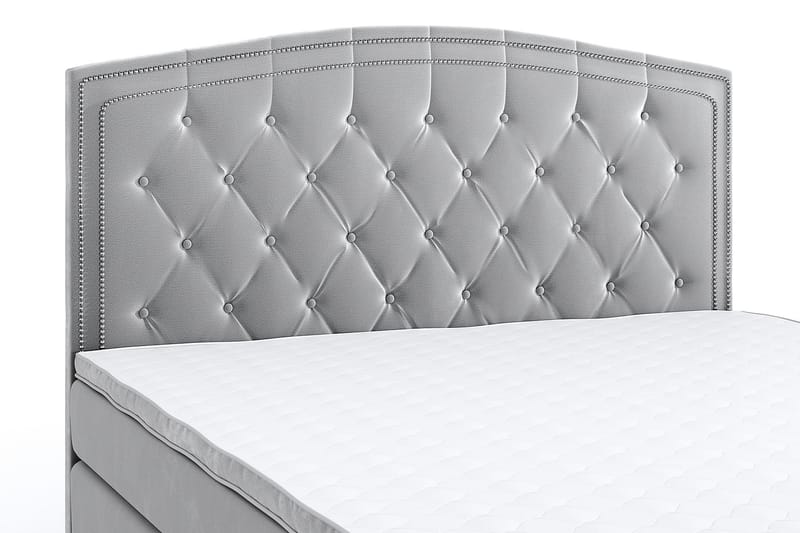 SINNEBO Velvet Sänkypaketti 210x210 - Ljusgrå - Möbler - Sovrum - Sängar - Komplett Sängpaket