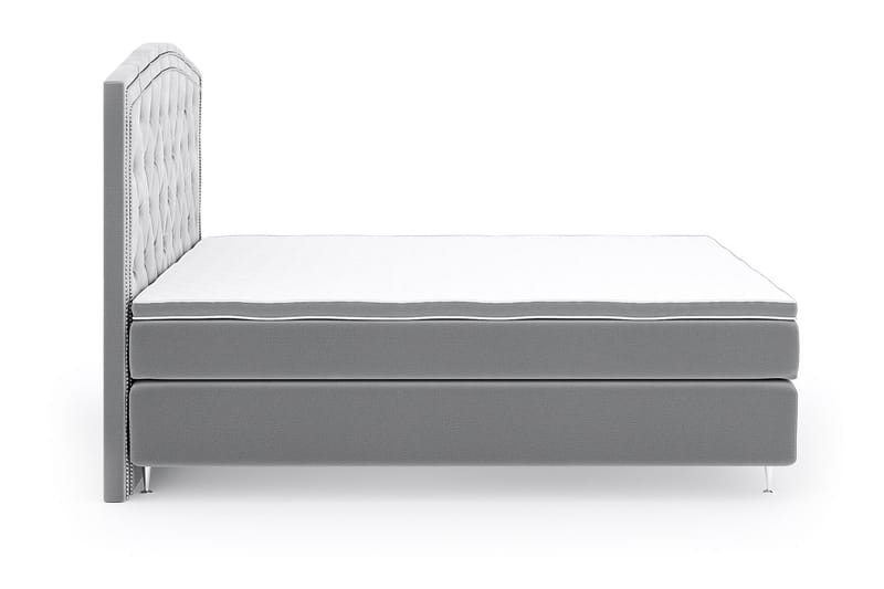 SINNEBO Velvet Sänkypaketti 210x210 - Ljusgrå - Möbler - Sovrum - Sängar - Komplett Sängpaket
