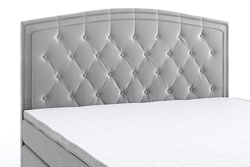 SINNEBO Velvet Sänkypaketti 210x210 - Ljusgrå - Möbler - Sovrum - Sängar - Komplett Sängpaket