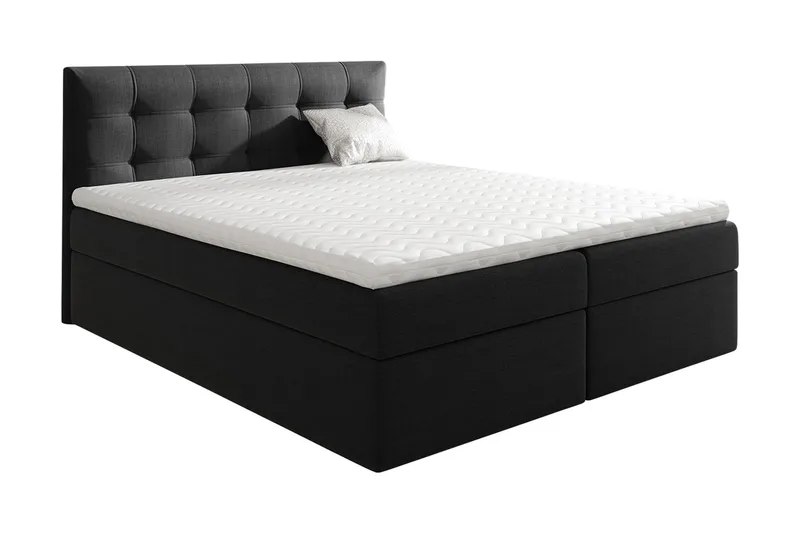 Skaftå Kontinentalsäng 120x200 Svart/Vit, Svart/Vit