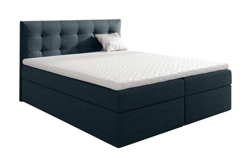 Skaftå Kontinentalsäng 180x200 Svart/Blå/Grå/Vit, Svart/Blå/Grå/Vit