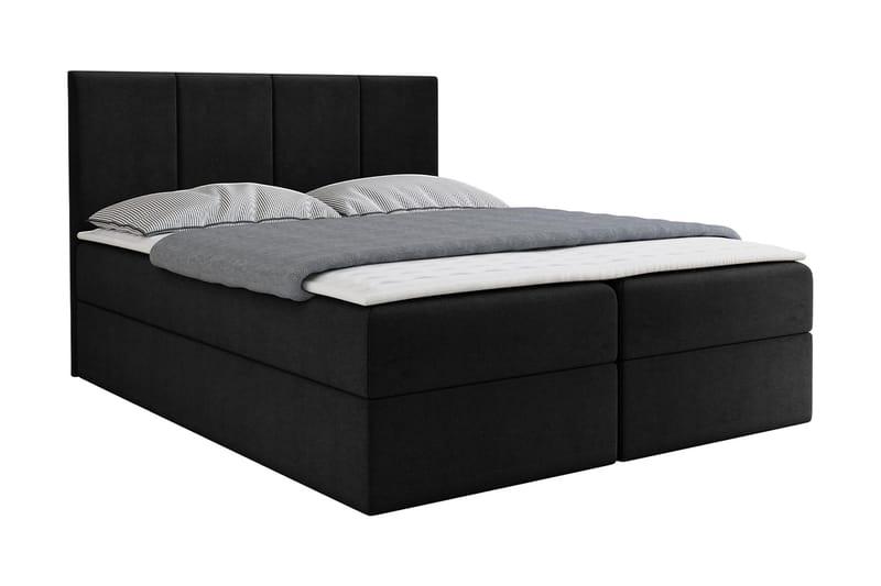 SKUMPERUD Kontinentalsäng 160x200 cm + Bäddmadrass Svart - Möbler - Sovrum - Sängar - Kontinentalsängar