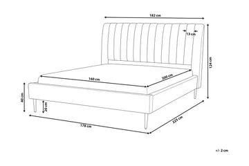 SOBREDA Dubbelsäng 160x200 Blå - Möbler - Sovrum - Sängar - Kontinentalsängar