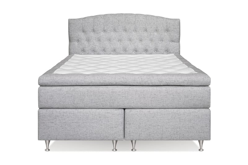 STACIA Kontinentalsäng 160x200 Fast/Medium Ljusgrå - Ljusgrå - Möbler - Sovrum - Sängar - Kontinentalsängar
