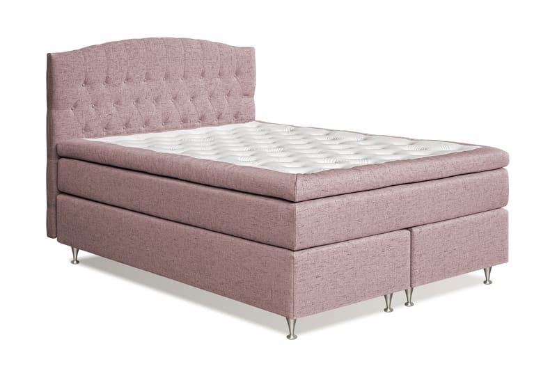 STACIA Kontinentalsäng 160x200 Fast/Medium Rosa - Rosa - Möbler - Sovrum - Sängar - Kontinentalsängar