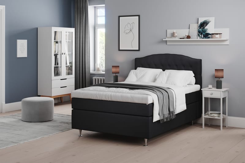 STACIA Sängpaket 120x200 Fast Svart - Möbler - Sovrum - Sängar - Komplett Sängpaket