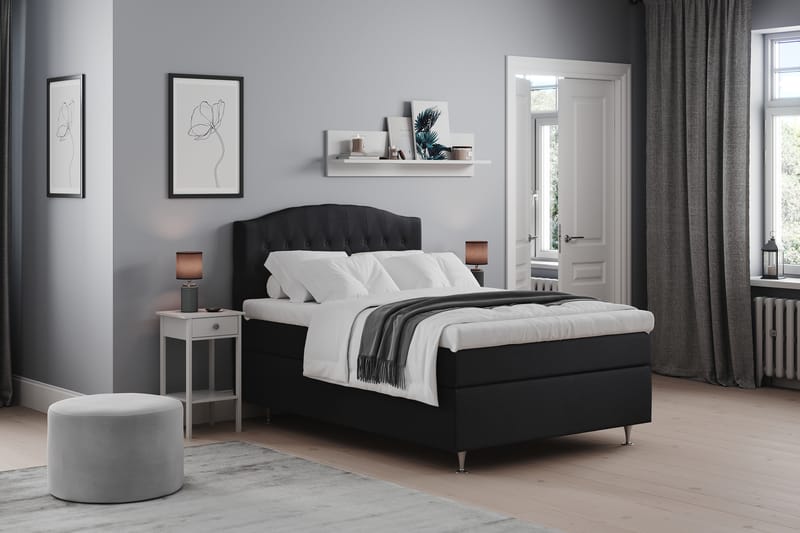 STACIA Sängpaket 120x200 Fast Svart - Möbler - Sovrum - Sängar - Komplett Sängpaket