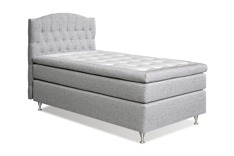STACIA Sängpaket 120x200 Medium Ljusgrå - Komplett Sängpaket - Kontinentalsängar