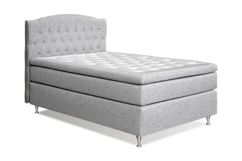 STACIA Sängpaket 140x200 Medium Ljusgrå - Komplett Sängpaket - Kontinentalsängar