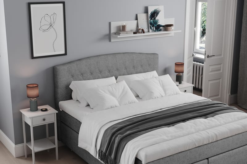 STACIA Sängpaket 160x200 Fast Grå - Möbler - Sovrum - Sängar - Komplett Sängpaket