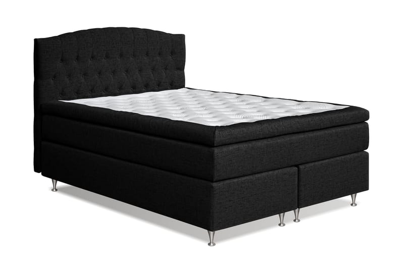 STACIA Sängpaket 160x200 Fast/Medium Svart - Komplett Sängpaket - Kontinentalsängar