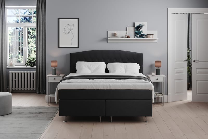 STACIA Sängpaket 180x200 Fast Svart - Möbler - Sovrum - Sängar - Komplett Sängpaket