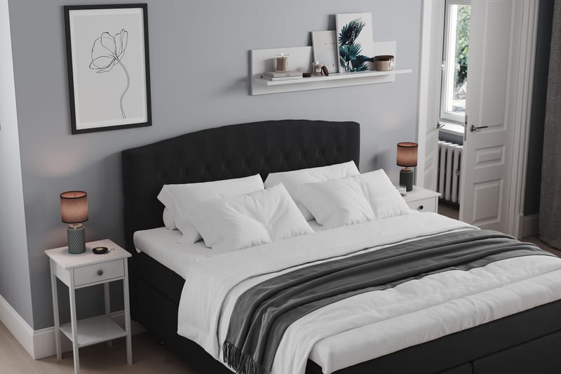 STACIA Sängpaket 180x200 Fast Svart - Möbler - Sovrum - Sängar - Komplett Sängpaket