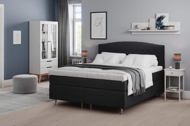 STACIA Sängpaket 180x200 Fast Svart - Möbler - Sovrum - Sängar - Komplett Sängpaket