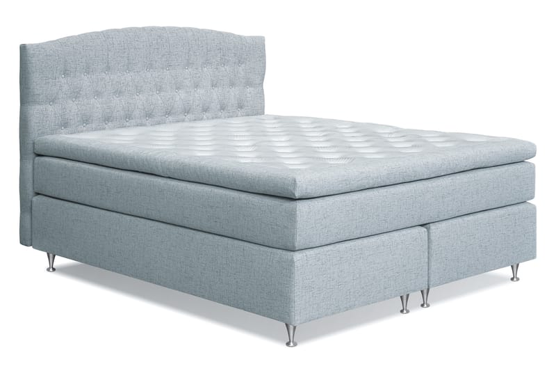 STACIA Sängpaket 180x200 Fast/Medium Ljusblå - Komplett Sängpaket - Kontinentalsängar