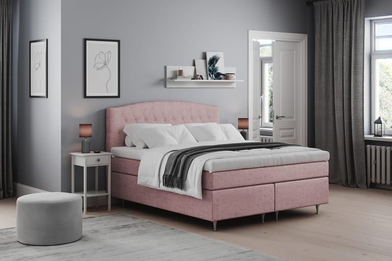 STACIA Sängpaket 180x200 Medium Rosa - Möbler - Sovrum - Sängar - Komplett Sängpaket
