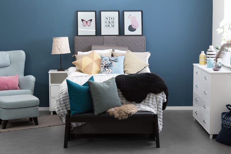 Sundborn Kontinentalsäng 140x200 cm - Grå - Möbler - Sovrum - Sängar - Kontinentalsängar