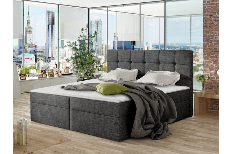 Svenes Kontinentalsäng 140x200 cm - Mörkgrå - Möbler - Sovrum - Sängar - Kontinentalsängar