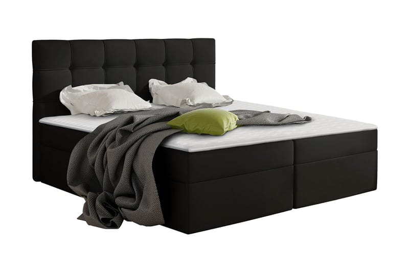 Svenes Kontinentalsäng 140x200 cm, Svart