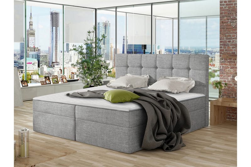 Svenes Kontinentalsäng 160x200 cm - Grå - Möbler - Sovrum - Sängar - Kontinentalsängar