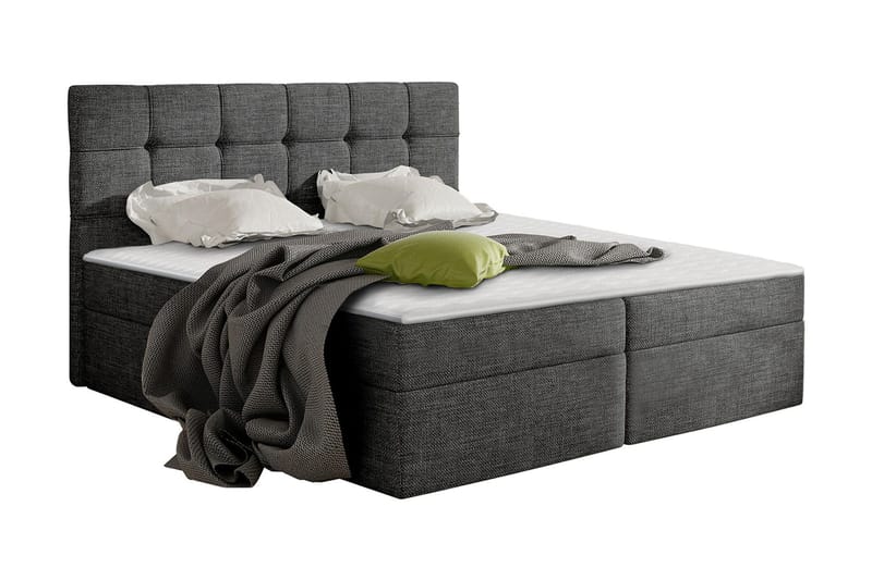 Svenes Kontinentalsäng 180x200 cm, Mörkgrå
