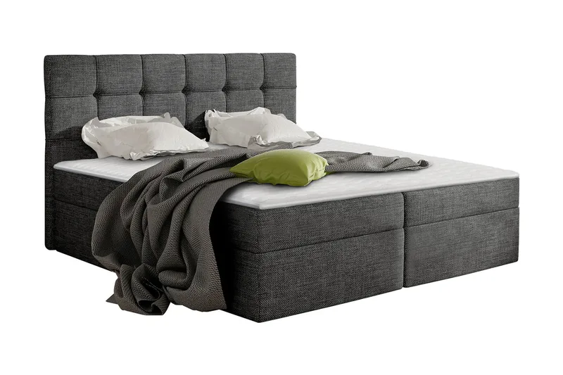 Svenes Kontinentalsäng 180x200 cm, Mörkgrå