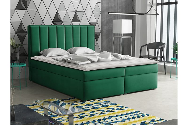 Valasco Kontinentalsäng 140x200 cm  Grön - Grön - Möbler - Sovrum - Sängar - Kontinentalsängar