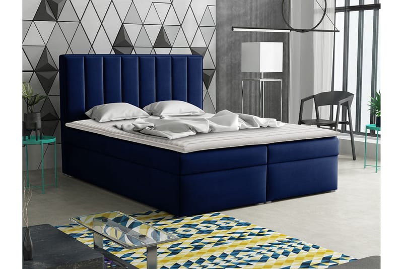 Valasco Kontinentalsäng 160x200 cm  Blå - Blå - Möbler - Sovrum - Sängar - Kontinentalsängar