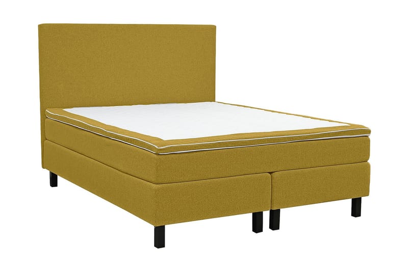 VALLVIK Kontinentalsäng 160x200 cm Gul - Möbler - Sovrum - Sängar - Komplett Sängpaket