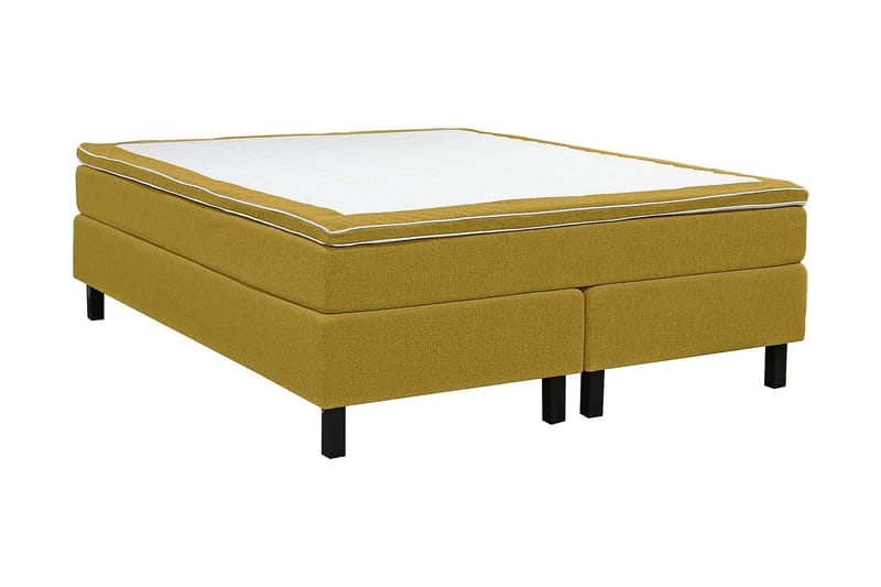 VALLVIK Kontinentalsäng 160x200 cm Gul - Möbler - Sovrum - Sängar - Komplett Sängpaket