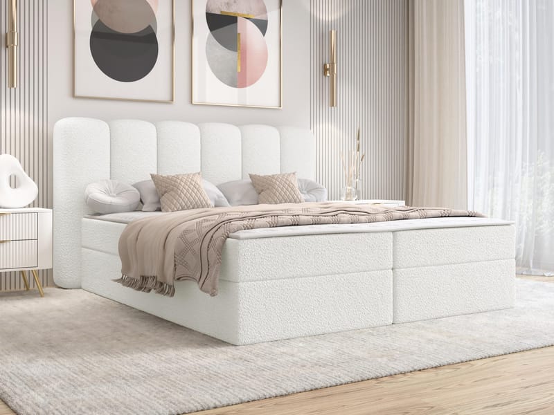Varlen Komplett Sängpaket Kontinentalsäng med förvaring 140x200 cm - vit - Möbler - Sovrum - Sängar - Kontinentalsängar