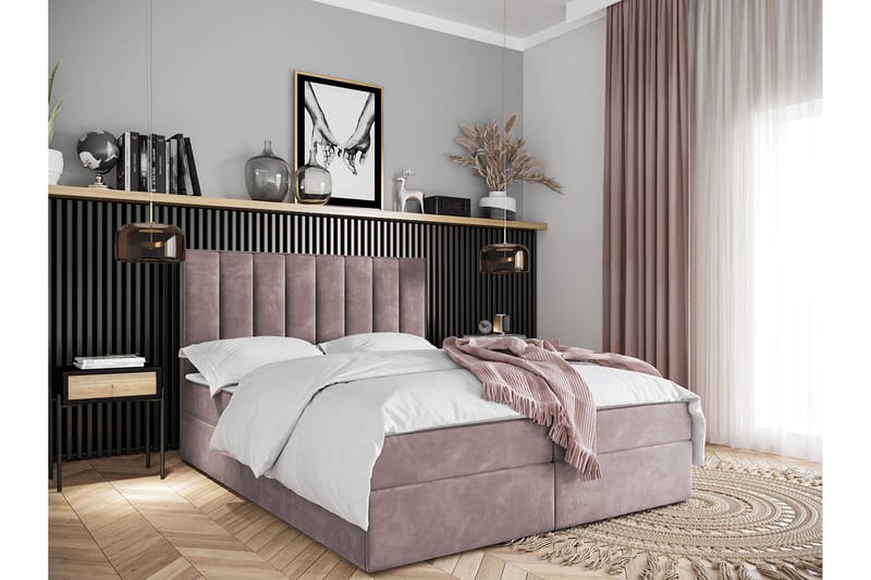 WESP Kontinentalsäng 140x200  cm Medium Rosa - Möbler - Sovrum - Sängar - Kontinentalsängar