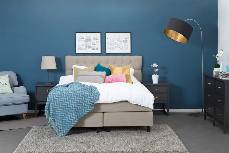 Wynne Kontinentalsäng 160x200Linoso - Beige - Möbler - Sovrum - Sängar - Kontinentalsängar