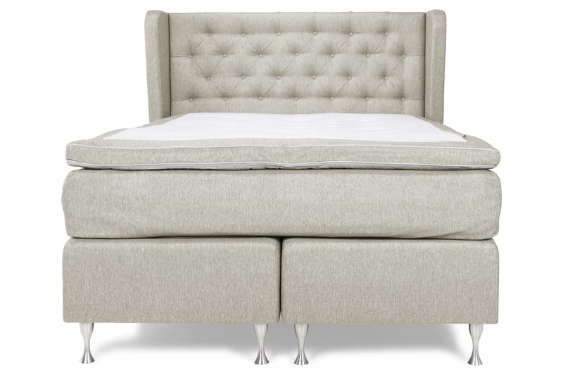 ZOUL Kontinentalsäng - Sängpaket 140 Med Sidor Beige/Vit - Möbler - Sovrum - Sängar - Komplett Sängpaket