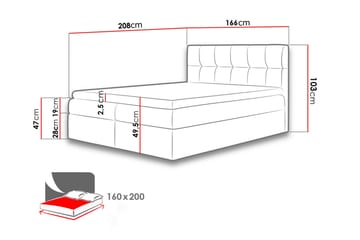 Kramvik Kontinentalsäng 160x200 - Svart - Möbler - Sovrum - Sängar - Kontinentalsängar