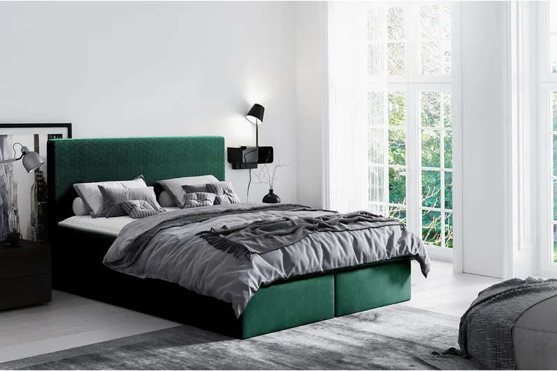 Laargard / Cosmo Sängpaket Kontinentalsäng 140x200 cm - Grön - Möbler - Sovrum - Sängar - Komplett Sängpaket