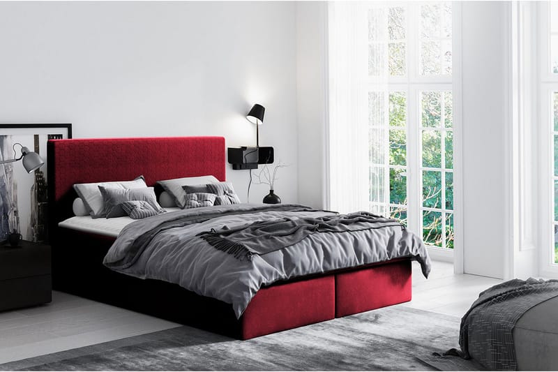 Laargard / Cosmo Sängpaket Kontinentalsäng 200x200 cm - Röd - Möbler - Sovrum - Sängar - Komplett Sängpaket
