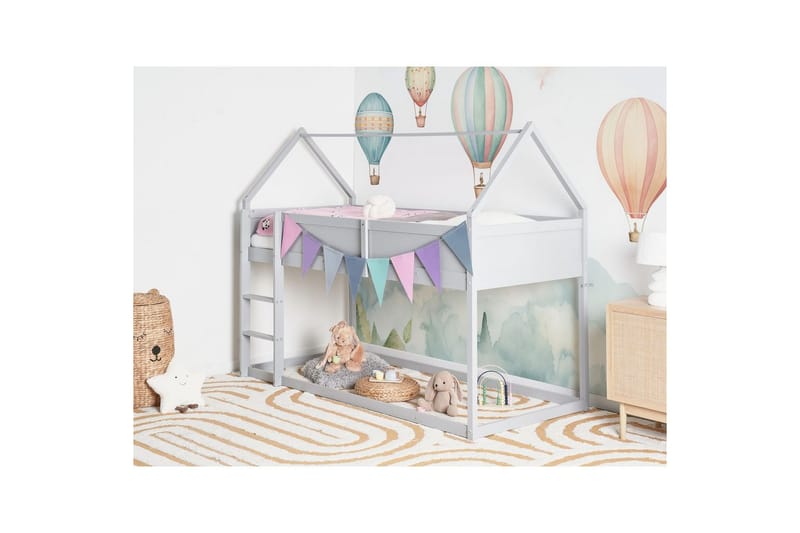 Låg våningssäng Dienne - Grå - Möbler - Sovrum - Sängar - Våningssängar & loftsängar