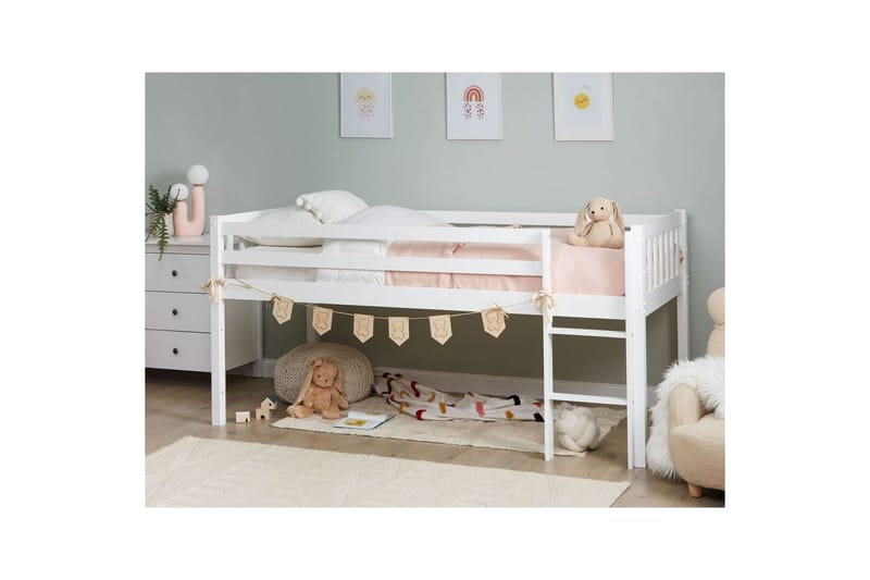 Låg våningssäng Peipin - Vit - Möbler - Sovrum - Sängar - Våningssängar & loftsängar