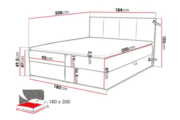 Laggano Kontinentalsäng 180x200 cm - M öbler - Sovrum - Sängar - Kontinentalsängar