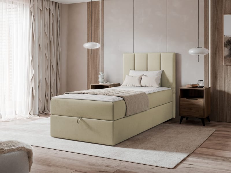 Laggano Sängpaket Kontinentalsäng 100x200 cm - beige - Möbler - Sovrum - Sängar - Komplett Sängpaket