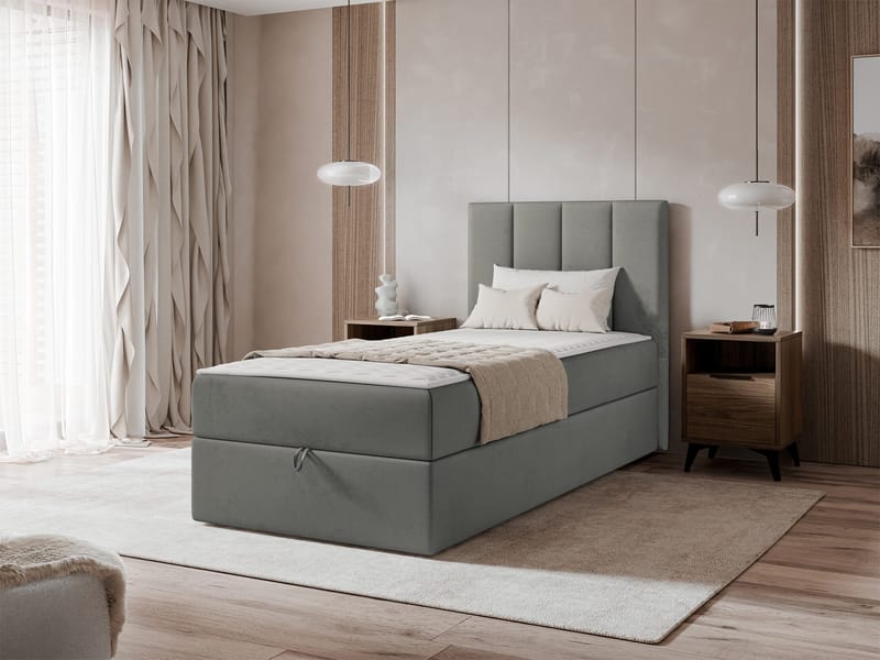 Laggano Sängpaket Kontinentalsäng 100x200 cm - grå - Möbler - Sovrum - Sängar - Komplett Sängpaket