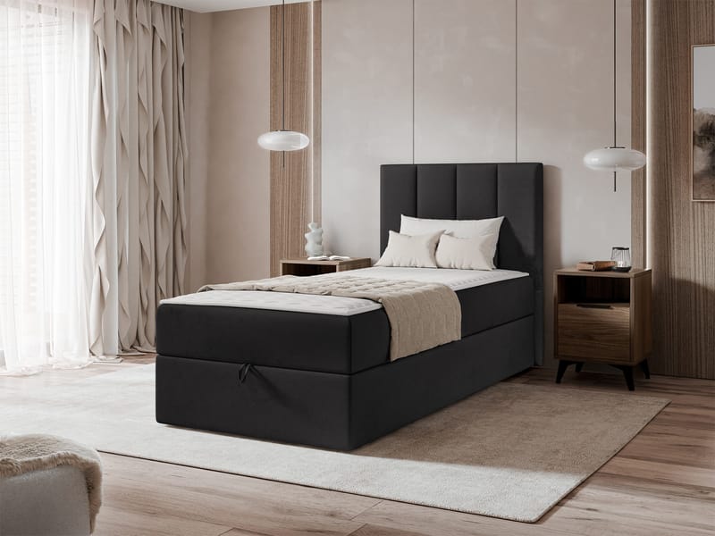 Laggano Sängpaket Kontinentalsäng 100x200 cm - svart - Möbler - Sovrum - Sängar - Komplett Sängpaket